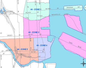 Downtown Police NET Service Area Map